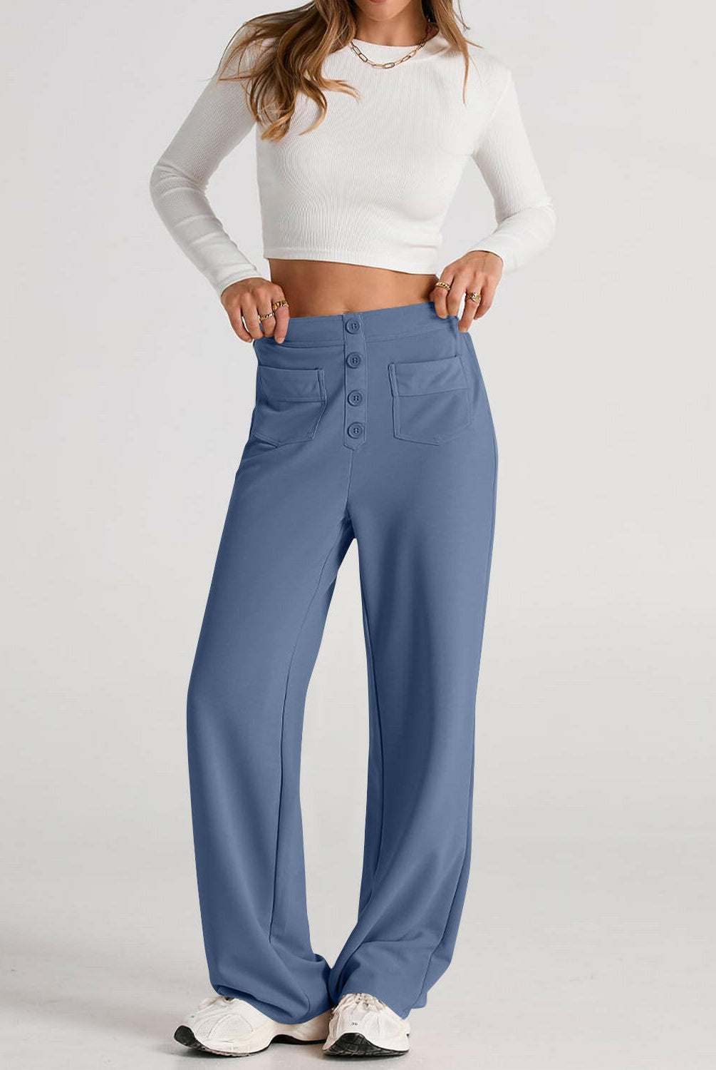 High Waist Wide Leg Pants-Pants-Krush Kandy, Women's Online Fashion Boutique Located in Phoenix, Arizona (Scottsdale Area)
