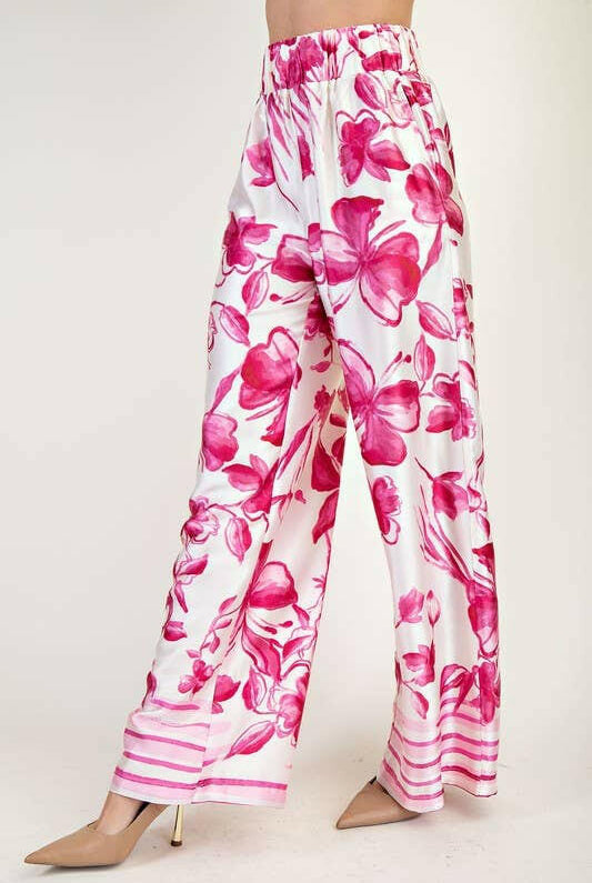 Resort Ready Printed Wide-Leg Pants-Pants-Krush Kandy, Women's Online Fashion Boutique Located in Phoenix, Arizona (Scottsdale Area)
