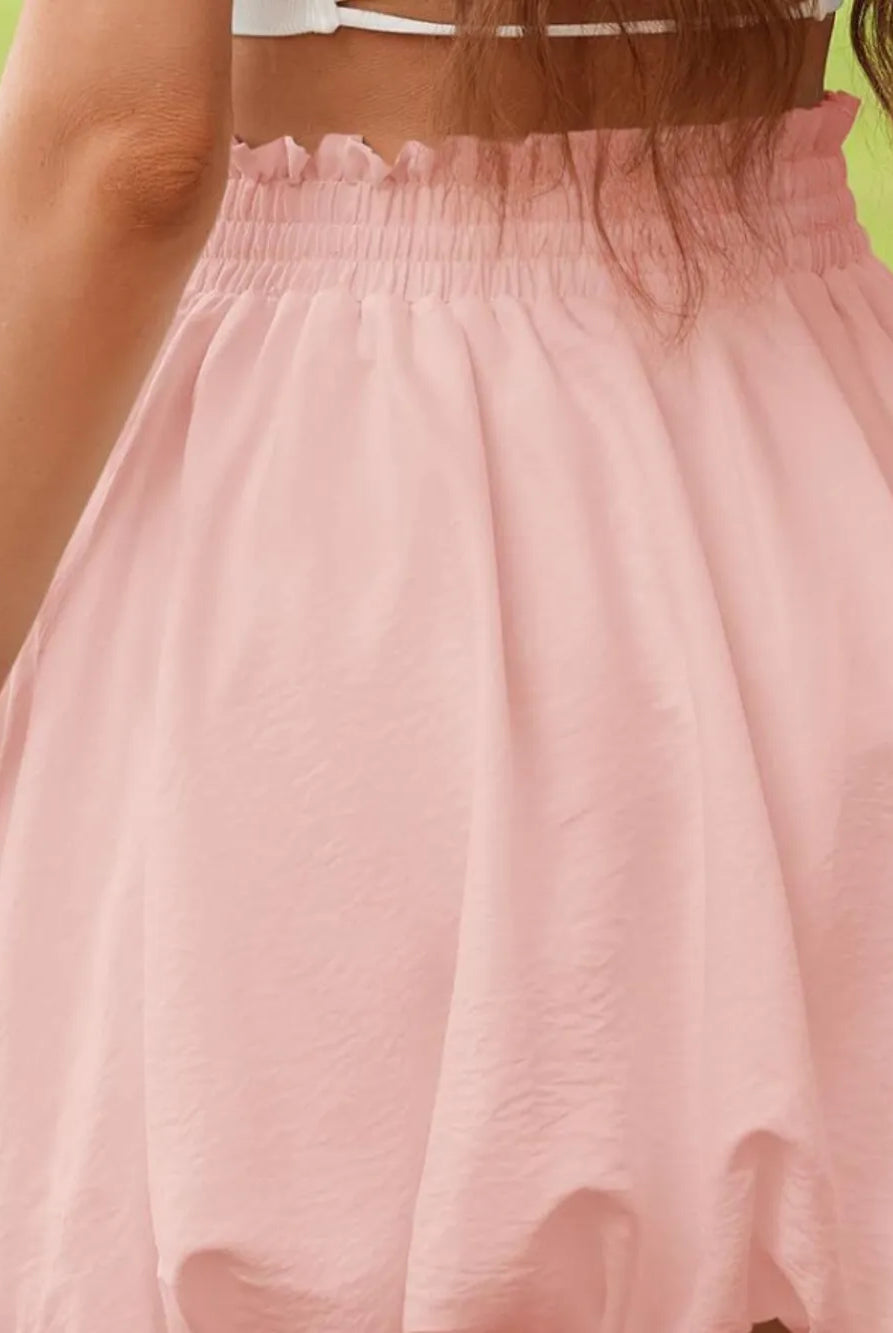 Frill Smocked Mini Skirt-Skirts-Krush Kandy, Women's Online Fashion Boutique Located in Phoenix, Arizona (Scottsdale Area)