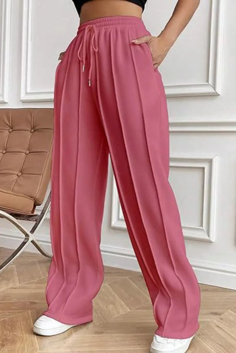 Drawstring Wide Leg Pants with Pockets-PANTS-Krush Kandy, Women's Online Fashion Boutique Located in Phoenix, Arizona (Scottsdale Area)