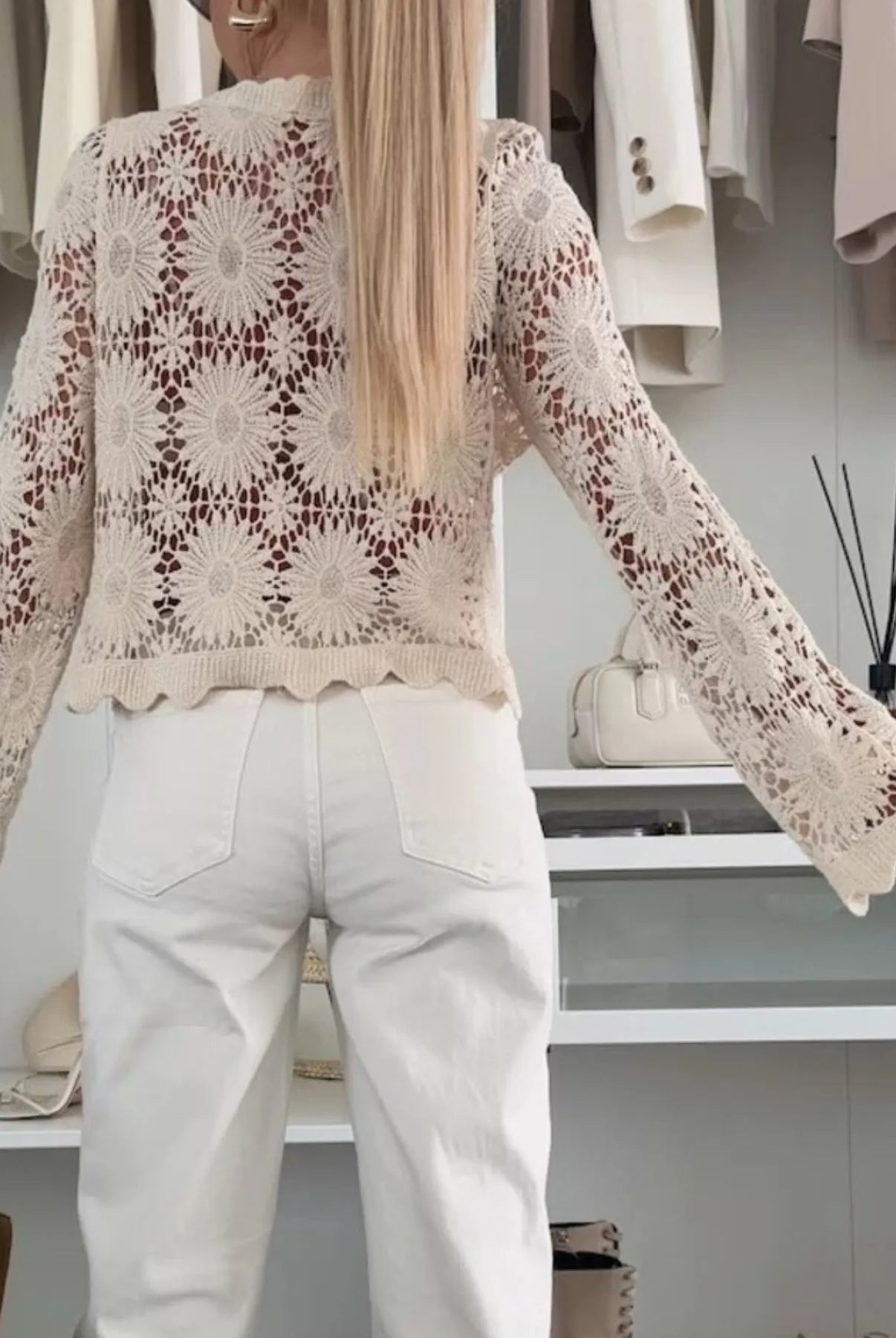 Lace V-Neck Button-Up Cardigan-Tops-Krush Kandy, Women's Online Fashion Boutique Located in Phoenix, Arizona (Scottsdale Area)