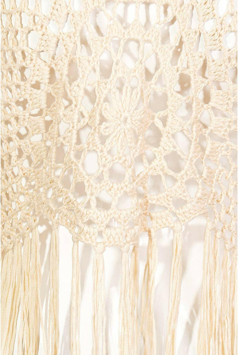 Floral Fringe One Piece Cover Up-Tops-Krush Kandy, Women's Online Fashion Boutique Located in Phoenix, Arizona (Scottsdale Area)