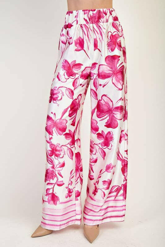 Resort Ready Printed Wide-Leg Pants-Pants-Krush Kandy, Women's Online Fashion Boutique Located in Phoenix, Arizona (Scottsdale Area)