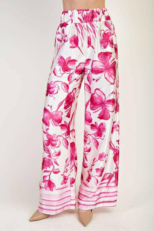 Resort Ready Printed Wide-Leg Pants-Pants-Krush Kandy, Women's Online Fashion Boutique Located in Phoenix, Arizona (Scottsdale Area)