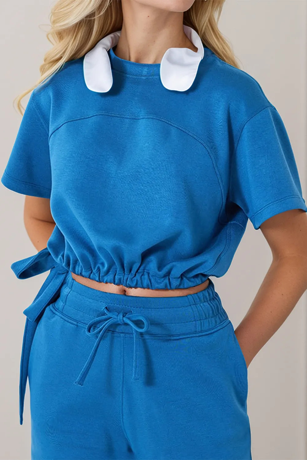 Cinch Me Up Drawstring Crop Tee-Tops-Krush Kandy, Women's Online Fashion Boutique Located in Phoenix, Arizona (Scottsdale Area)