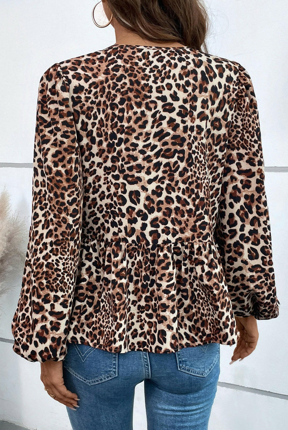 Ivy Lane Peplum Tied Long Sleeve Blouse-Krush Kandy, Women's Online Fashion Boutique Located in Phoenix, Arizona (Scottsdale Area)