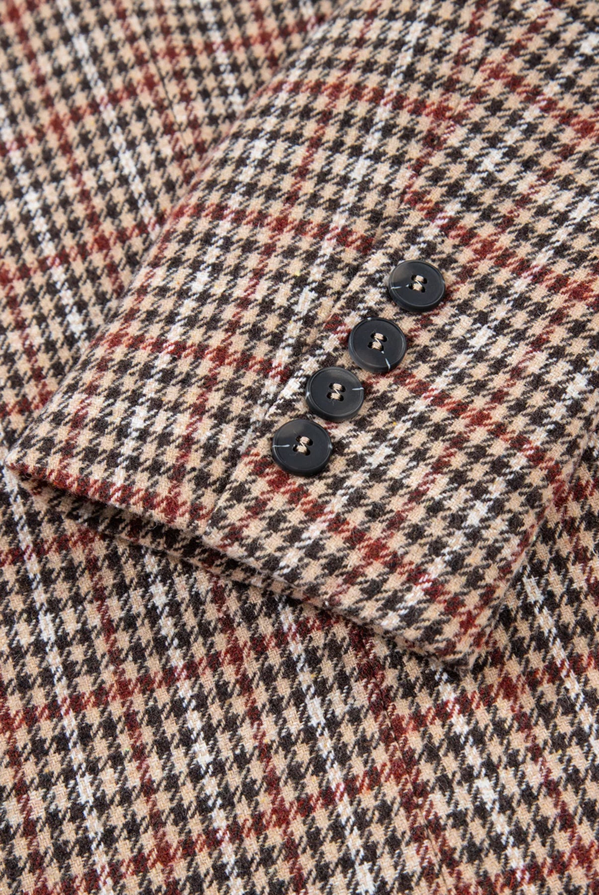 Houndstooth Lapel Collar Blazer-Blazers-Krush Kandy, Women's Online Fashion Boutique Located in Phoenix, Arizona (Scottsdale Area)