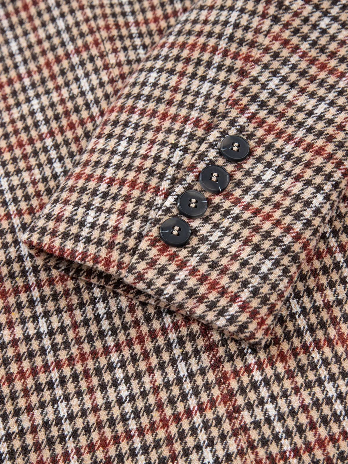 Houndstooth Lapel Collar Blazer-Blazers-Krush Kandy, Women's Online Fashion Boutique Located in Phoenix, Arizona (Scottsdale Area)