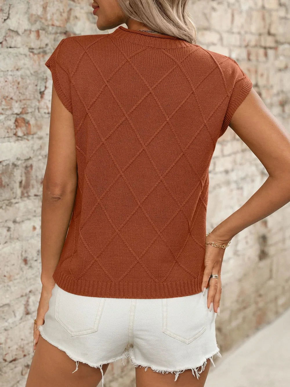 Round Neck Cap Sleeve Knit Top-Krush Kandy, Women's Online Fashion Boutique Located in Phoenix, Arizona (Scottsdale Area)