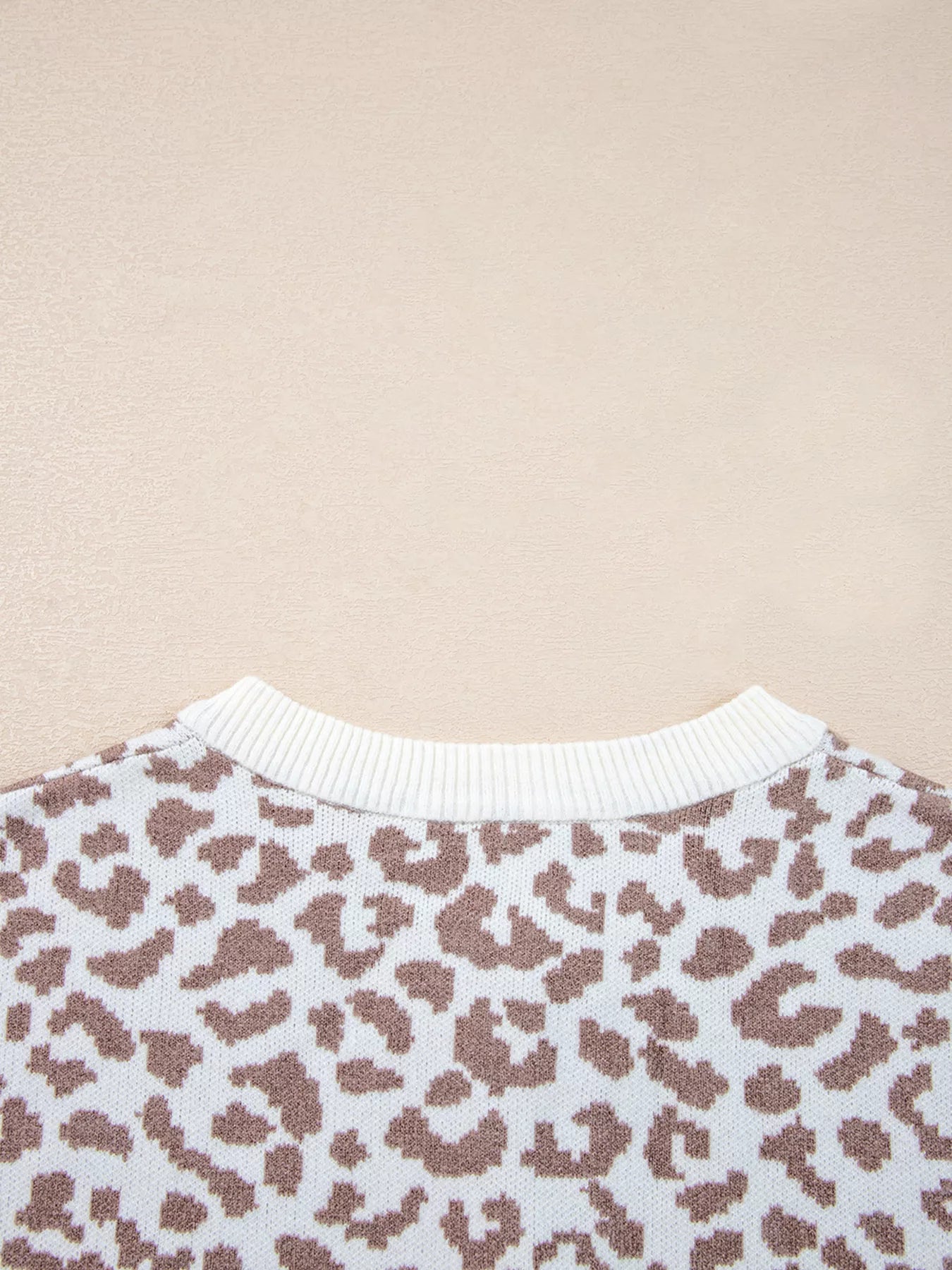 Leopard Drop Shoulder Chunky Knitted Cardigan-Sweater-Krush Kandy, Women's Online Fashion Boutique Located in Phoenix, Arizona (Scottsdale Area)