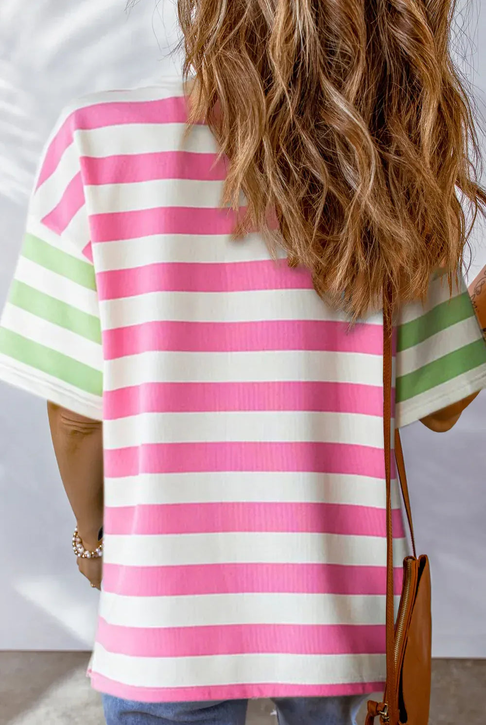 Candy Striped Pocket Tee-Tops-Krush Kandy, Women's Online Fashion Boutique Located in Phoenix, Arizona (Scottsdale Area)