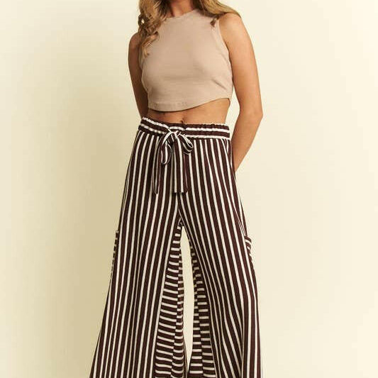 Stripe Wide Leg Pants-PANTS-Krush Kandy, Women's Online Fashion Boutique Located in Phoenix, Arizona (Scottsdale Area)