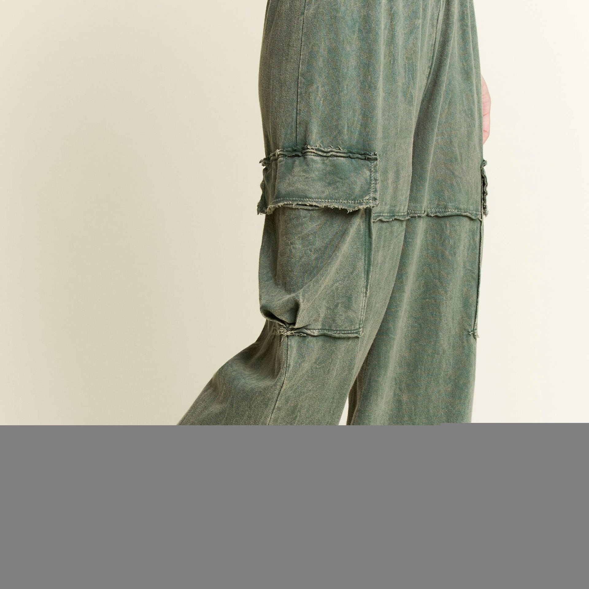 Mineral Wash Wide leg pants with Cargo Pockets-Bottoms-Krush Kandy, Women's Online Fashion Boutique Located in Phoenix, Arizona (Scottsdale Area)