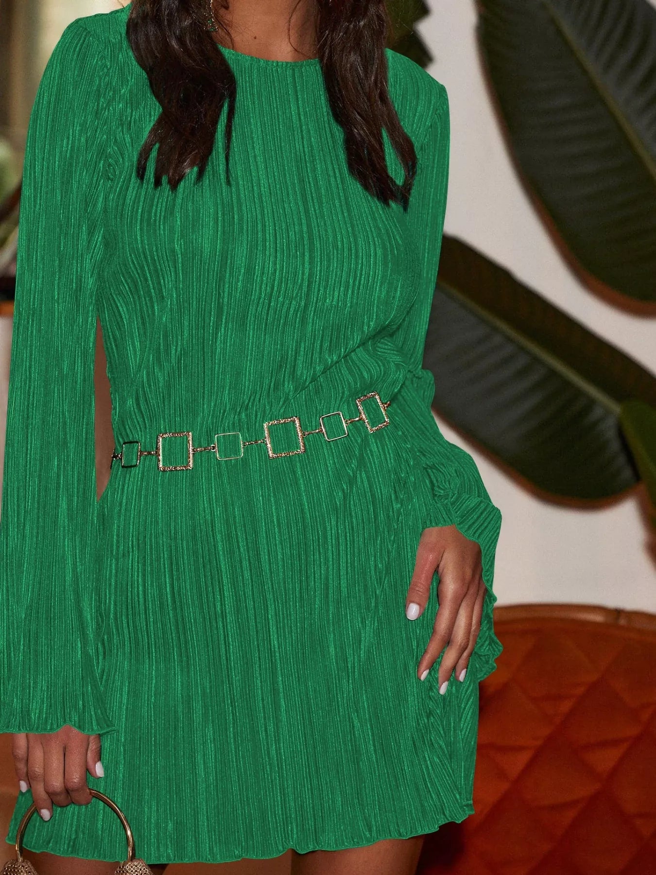 Cutout Back Flare Sleeve Dress-Dresses-Krush Kandy, Women's Online Fashion Boutique Located in Phoenix, Arizona (Scottsdale Area)