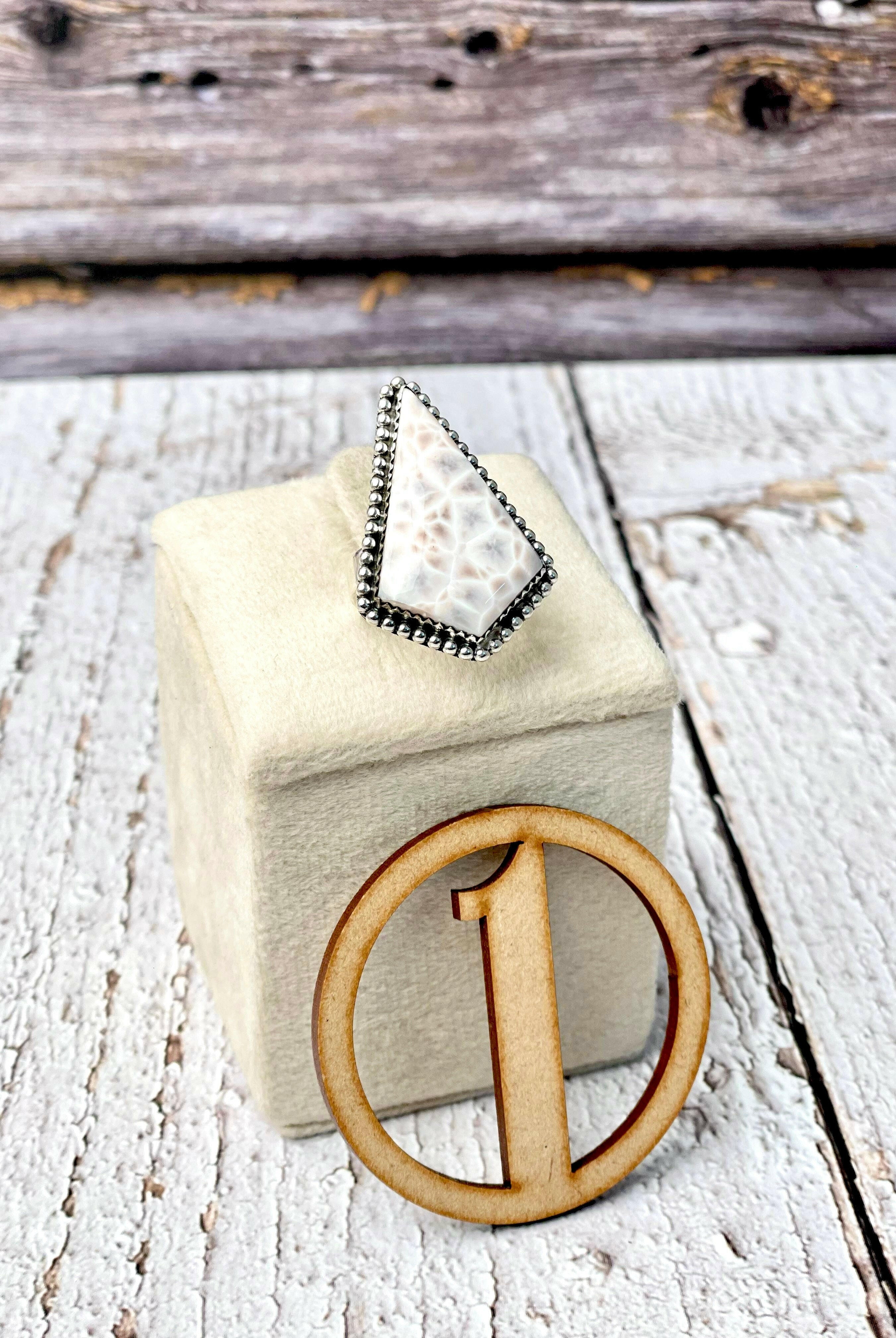 One Of A Kind Pink Larimar Slab Rings-Ring Sizers-Krush Kandy, Women's Online Fashion Boutique Located in Phoenix, Arizona (Scottsdale Area)
