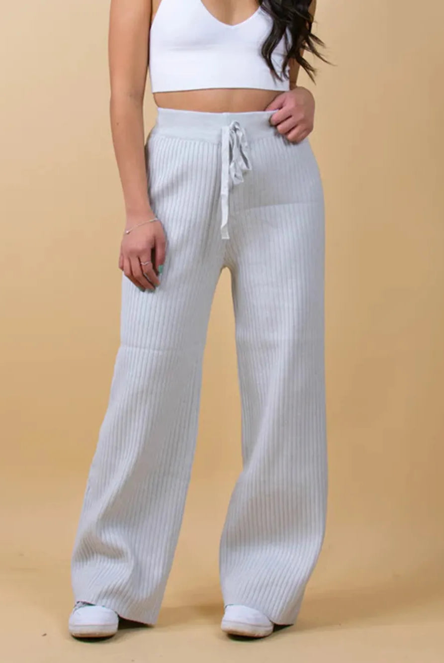 Ribbed Wide Leg Sweater Pants-pants-Krush Kandy, Women's Online Fashion Boutique Located in Phoenix, Arizona (Scottsdale Area)
