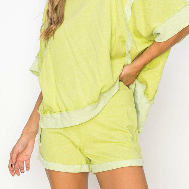 Oversize Reverse Contrast Banded Top-Tops-Krush Kandy, Women's Online Fashion Boutique Located in Phoenix, Arizona (Scottsdale Area)