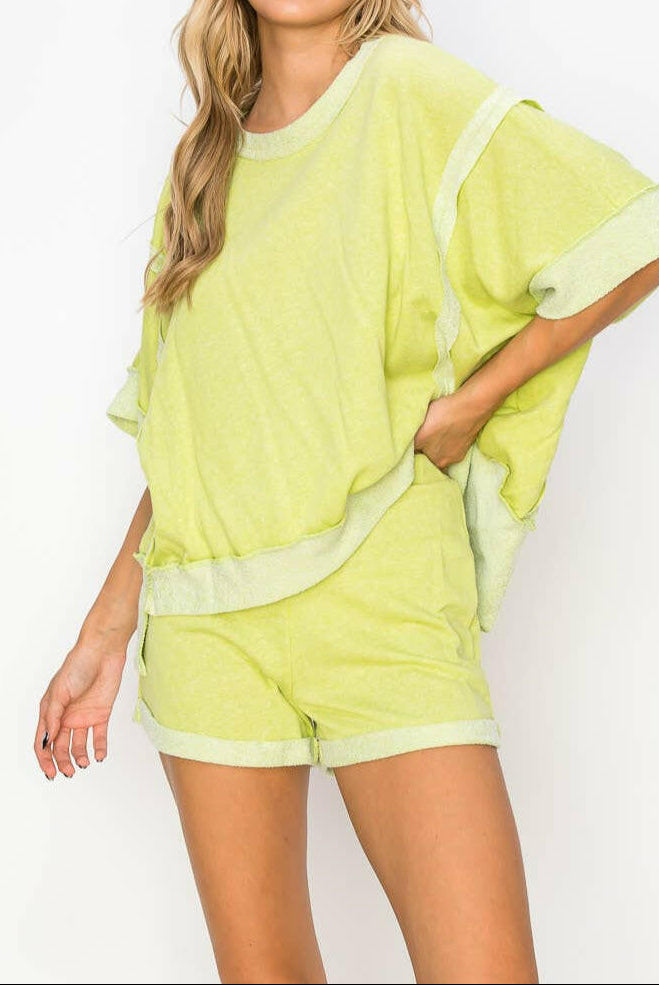 Oversize Reverse Contrast Banded Top-Tops-Krush Kandy, Women's Online Fashion Boutique Located in Phoenix, Arizona (Scottsdale Area)