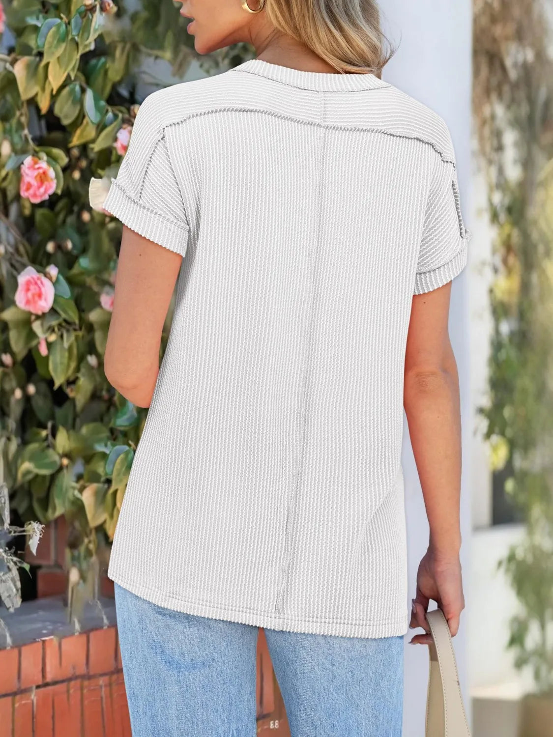 Round Neck Short Sleeve T-Shirt-Krush Kandy, Women's Online Fashion Boutique Located in Phoenix, Arizona (Scottsdale Area)
