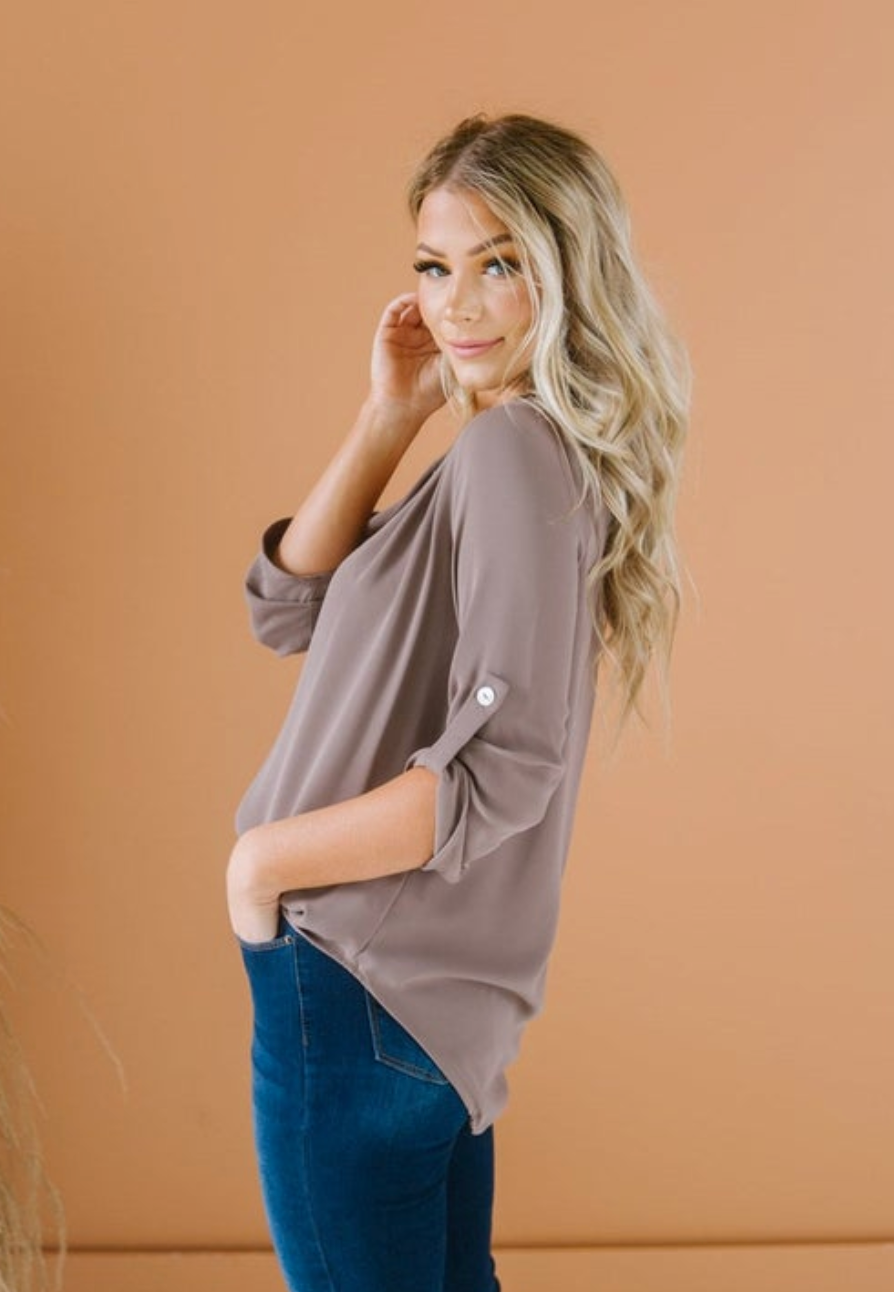 The Perfect Spring Blouse | S-XL, 10 Colors!-Short Sleeve Tops-Krush Kandy, Women's Online Fashion Boutique Located in Phoenix, Arizona (Scottsdale Area)