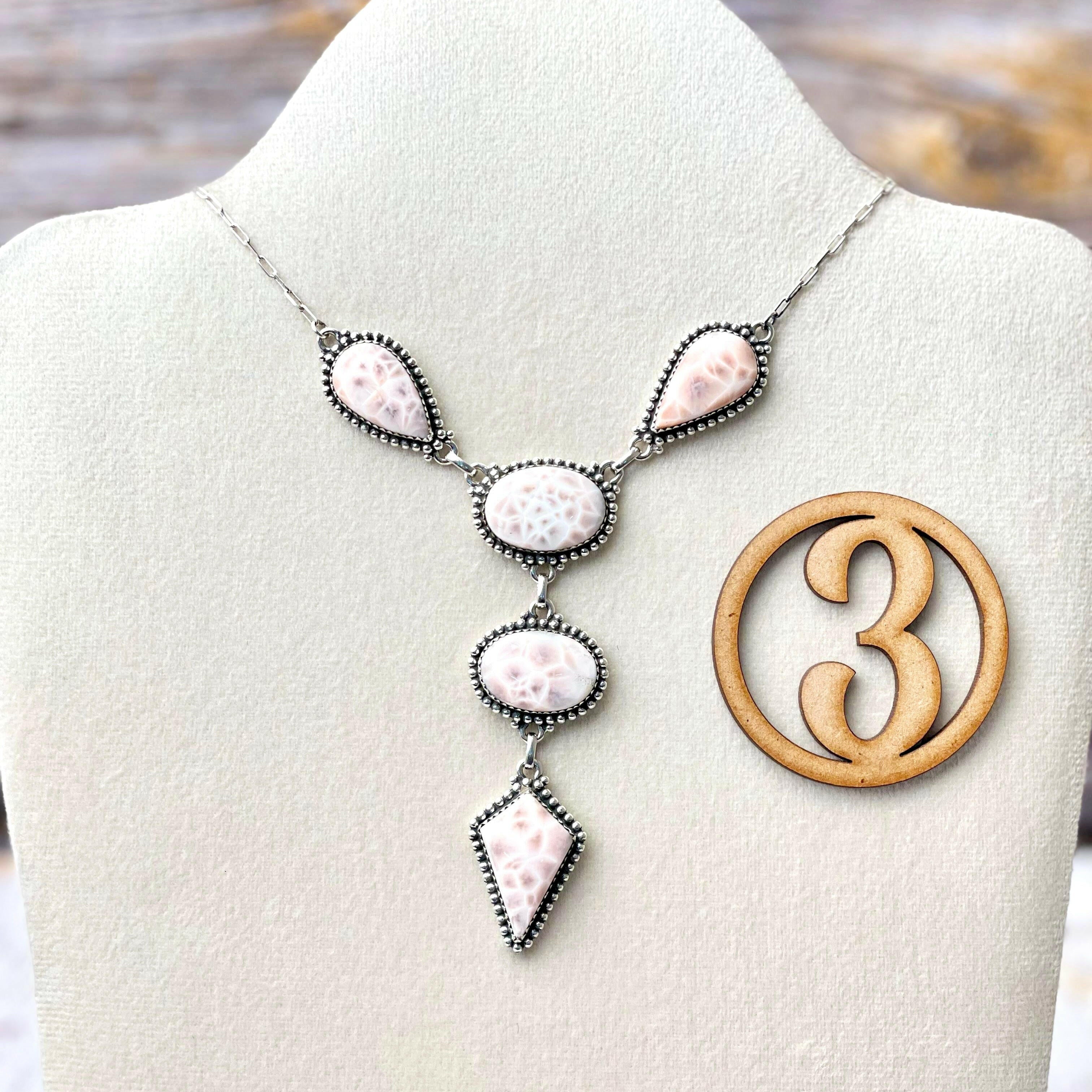 Pink Larimar Lariat Necklaces-Necklaces-Krush Kandy, Women's Online Fashion Boutique Located in Phoenix, Arizona (Scottsdale Area)