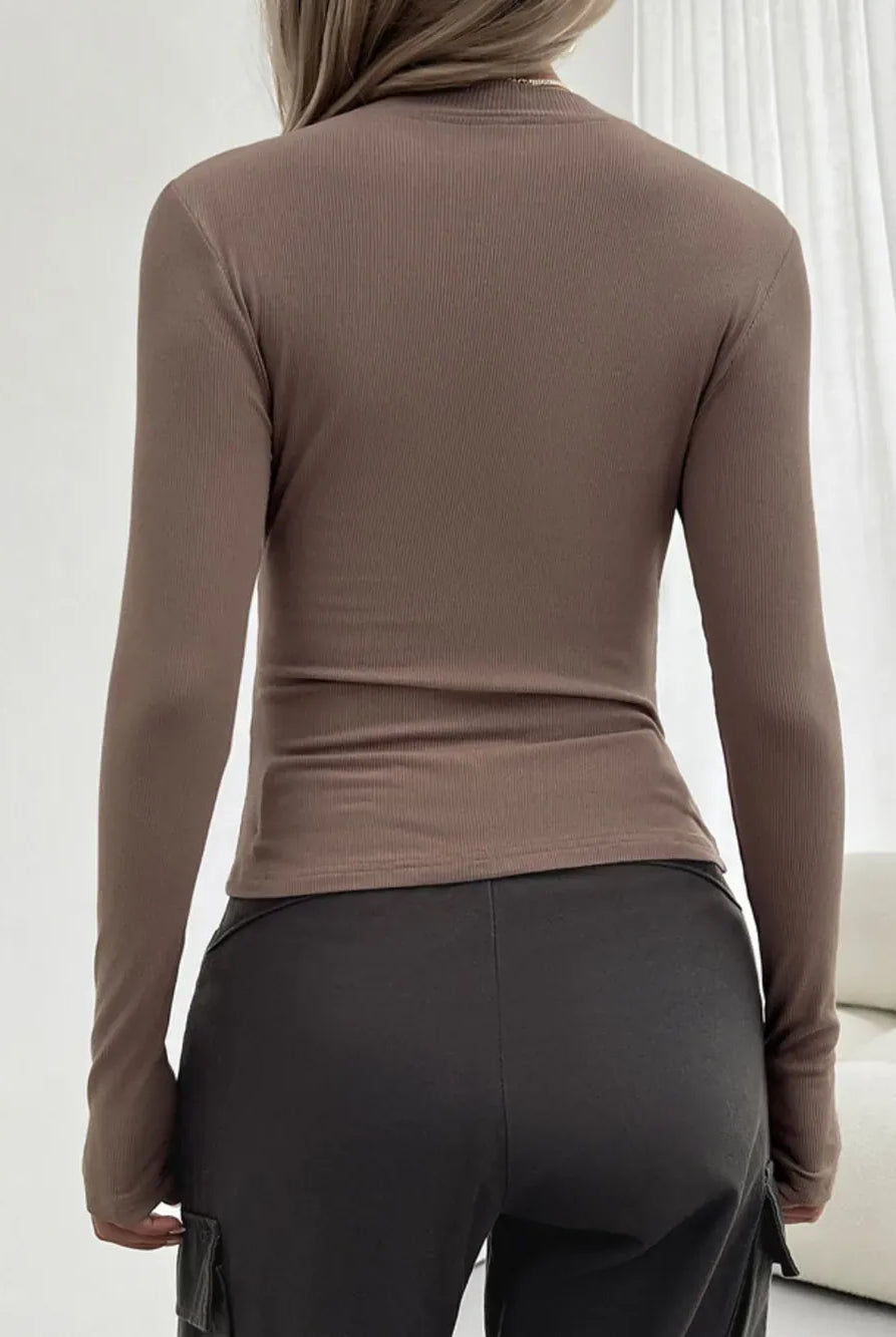 Devine Round Neck Long Sleeve T-Shirt-Krush Kandy, Women's Online Fashion Boutique Located in Phoenix, Arizona (Scottsdale Area)