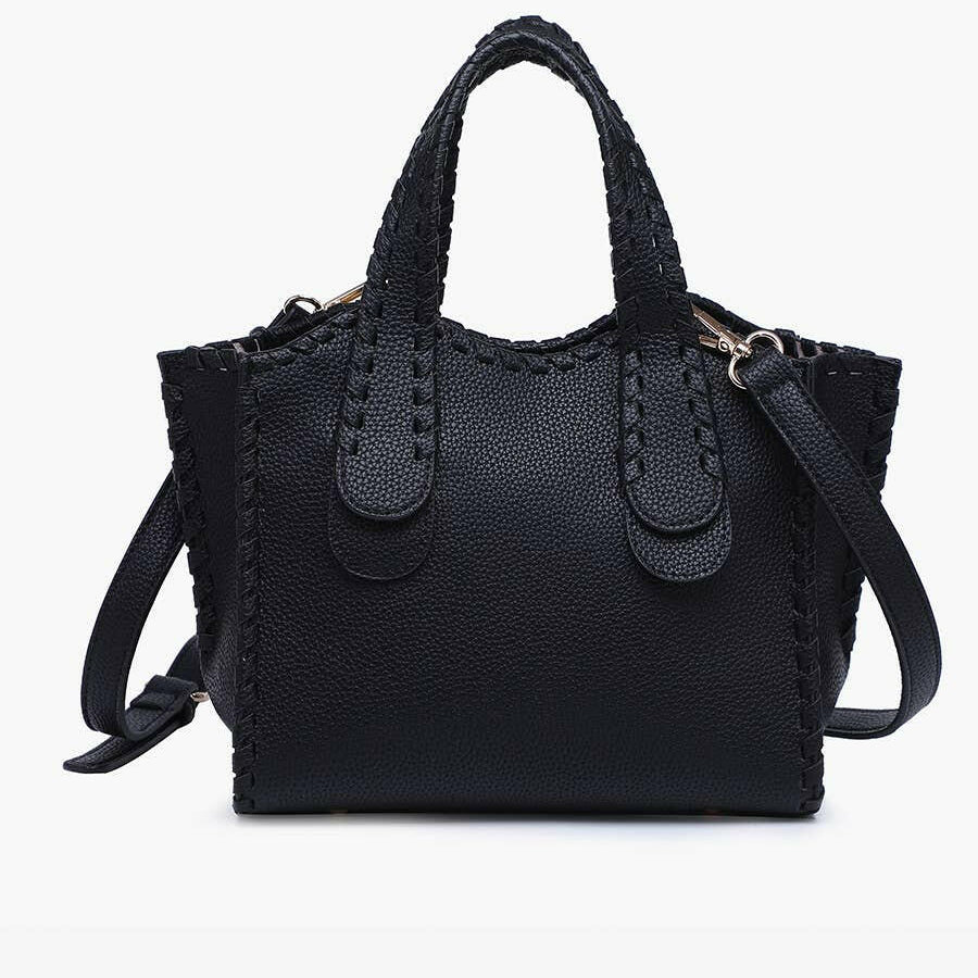 Marla Whipstitch Satchel Tote Bag-handbags-Krush Kandy, Women's Online Fashion Boutique Located in Phoenix, Arizona (Scottsdale Area)