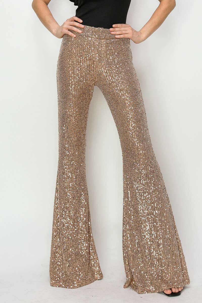 Disco Dreams Sequin Flares-Pants-Krush Kandy, Women's Online Fashion Boutique Located in Phoenix, Arizona (Scottsdale Area)