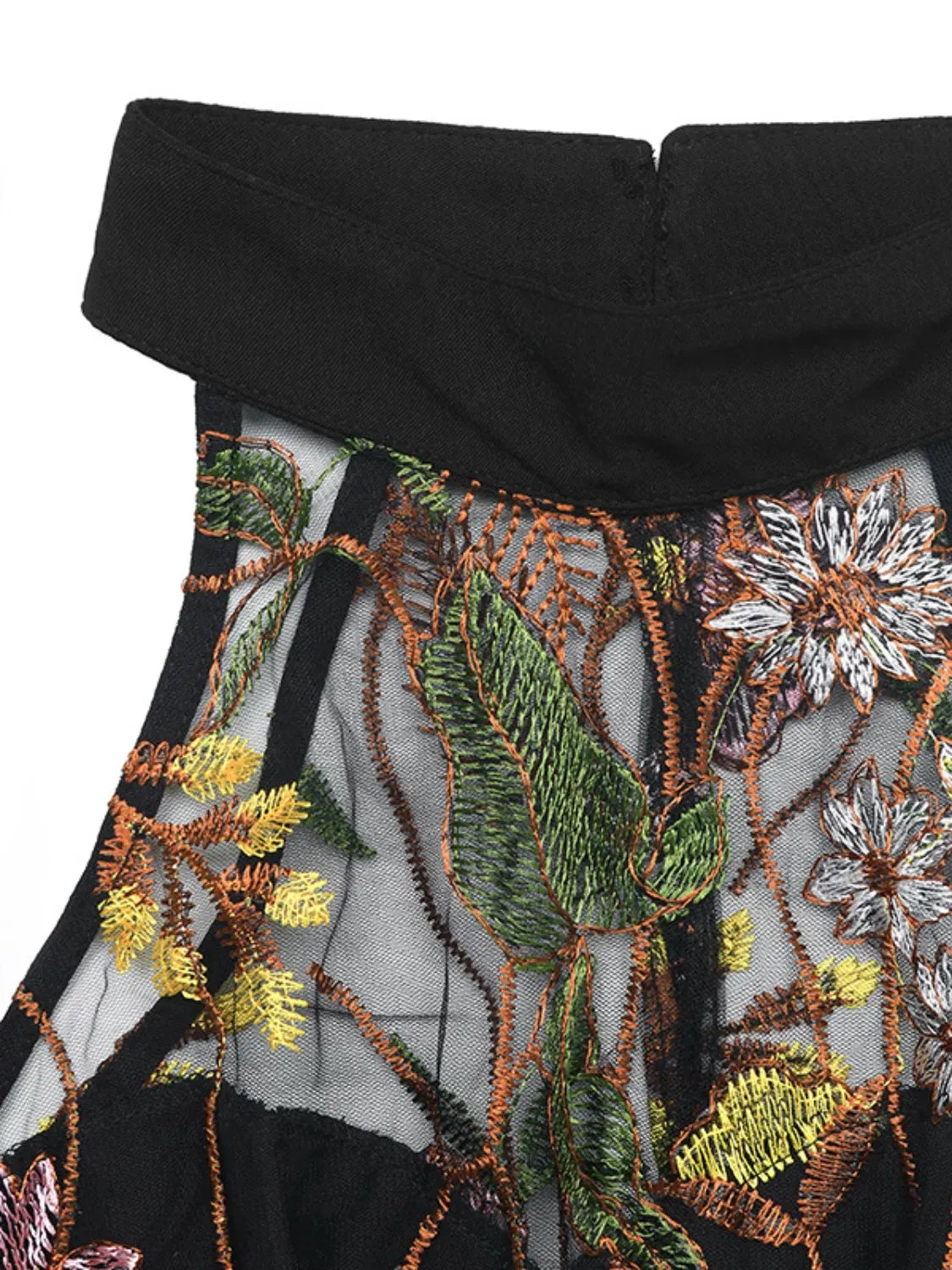 Floral Embroidered Halter Neck Pleated Jumpsuit-Jumpsuits & Rompers-Krush Kandy, Women's Online Fashion Boutique Located in Phoenix, Arizona (Scottsdale Area)