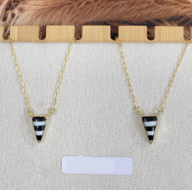 Krush Gold Stripe Stone Necklace-Necklaces-Krush Kandy, Women's Online Fashion Boutique Located in Phoenix, Arizona (Scottsdale Area)