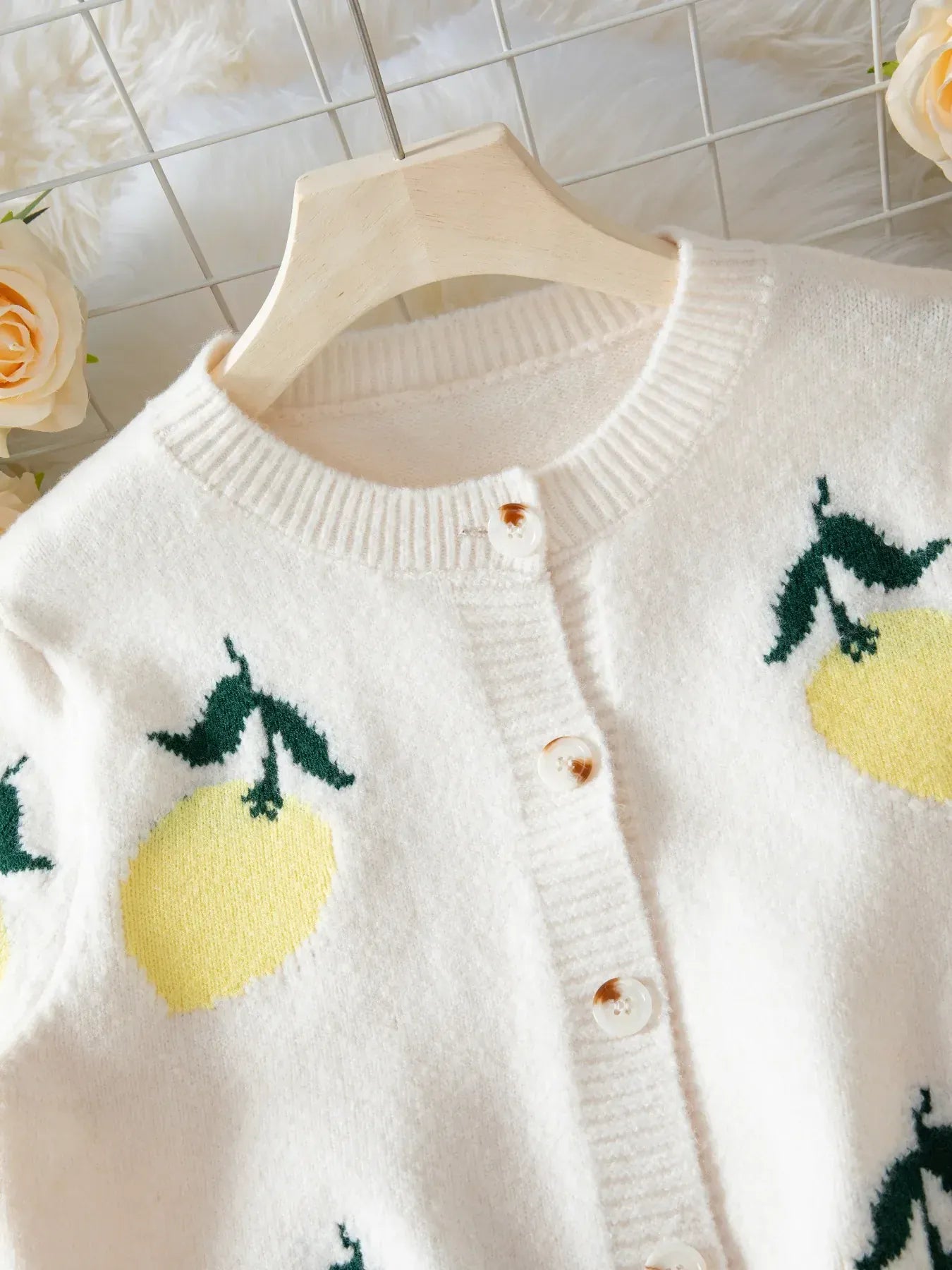 Lemon Button-Up Long Sleeve Cardigan-Tops-Krush Kandy, Women's Online Fashion Boutique Located in Phoenix, Arizona (Scottsdale Area)