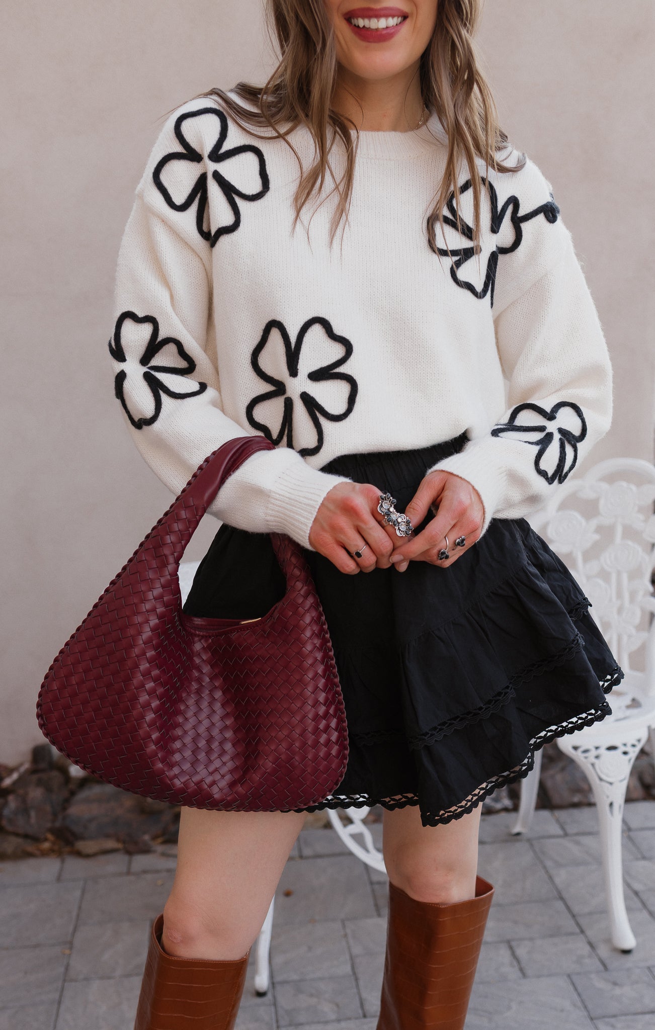 Feeling Free Floral Sweater | Custom XS-3X-Sweaters-Krush Kandy, Women's Online Fashion Boutique Located in Phoenix, Arizona (Scottsdale Area)