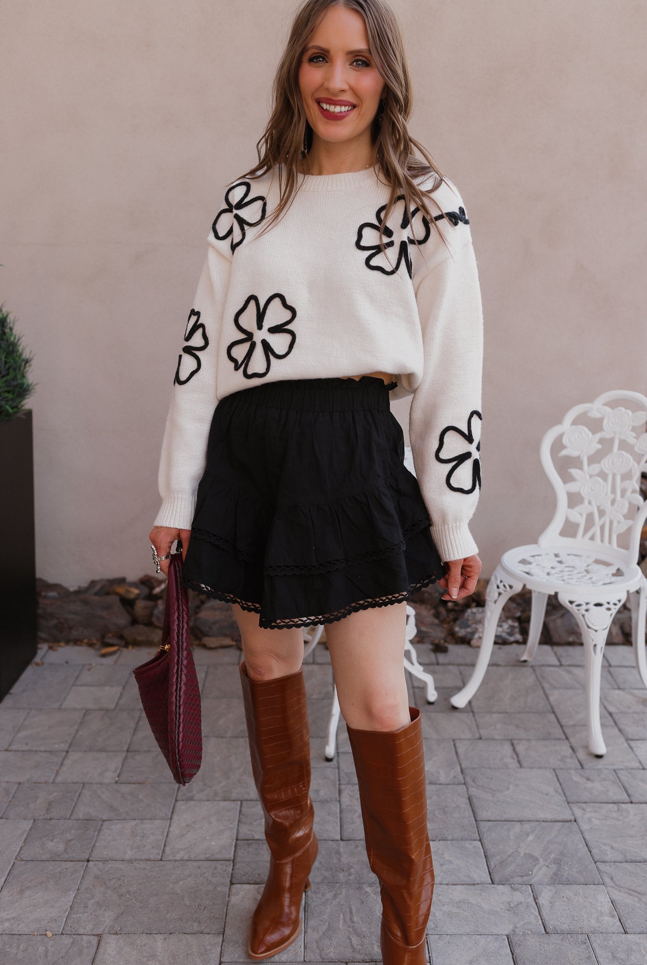 Feeling Free Floral Sweater | Custom XS-3X-Sweaters-Krush Kandy, Women's Online Fashion Boutique Located in Phoenix, Arizona (Scottsdale Area)