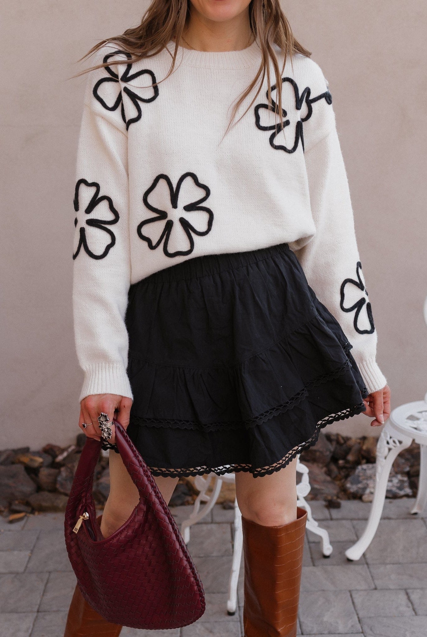 Feeling Free Floral Sweater | Custom XS-3X-Sweaters-Krush Kandy, Women's Online Fashion Boutique Located in Phoenix, Arizona (Scottsdale Area)