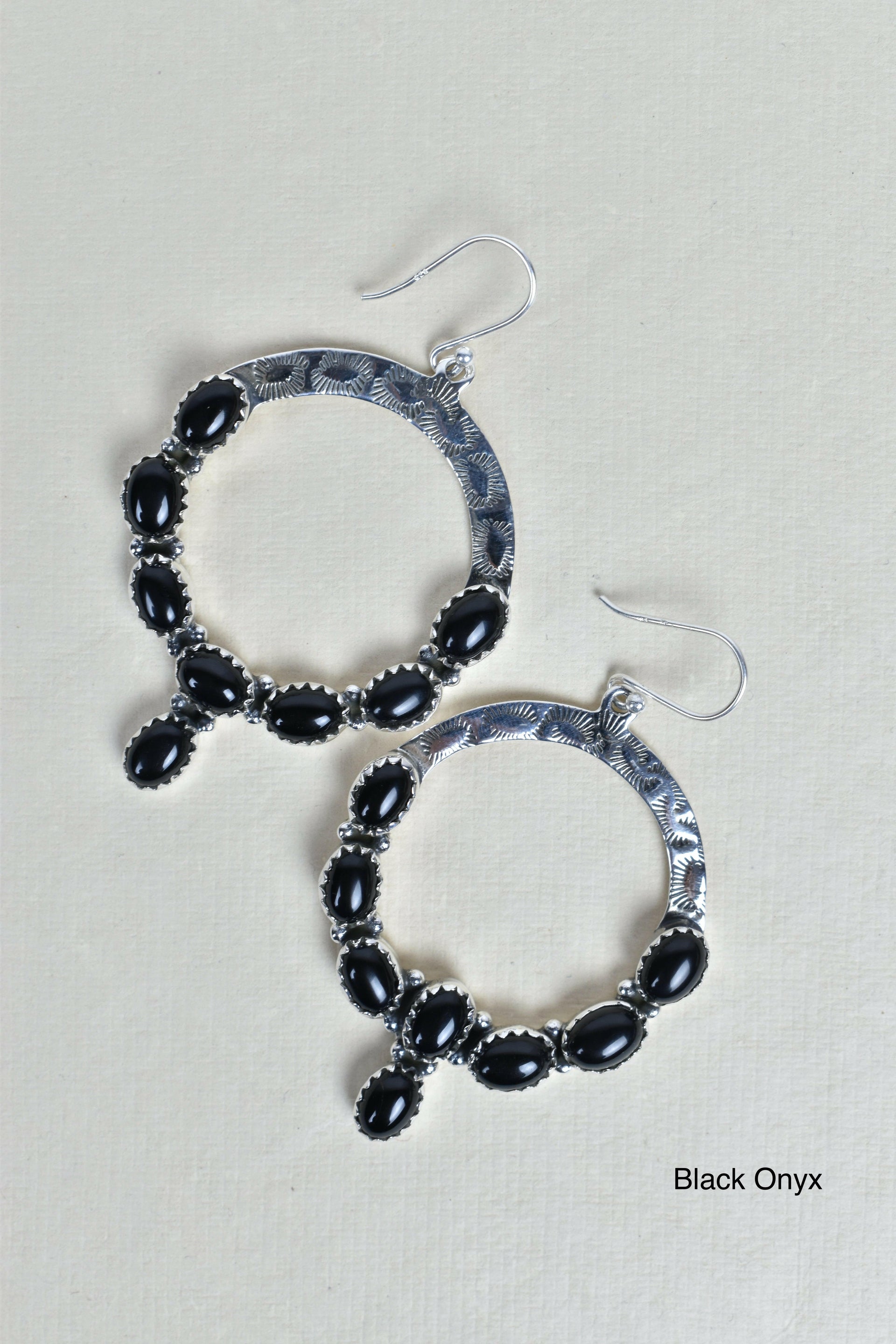 Hammered Hoop & Gemmed Loop Earring-Hoop Earrings-Krush Kandy, Women's Online Fashion Boutique Located in Phoenix, Arizona (Scottsdale Area)