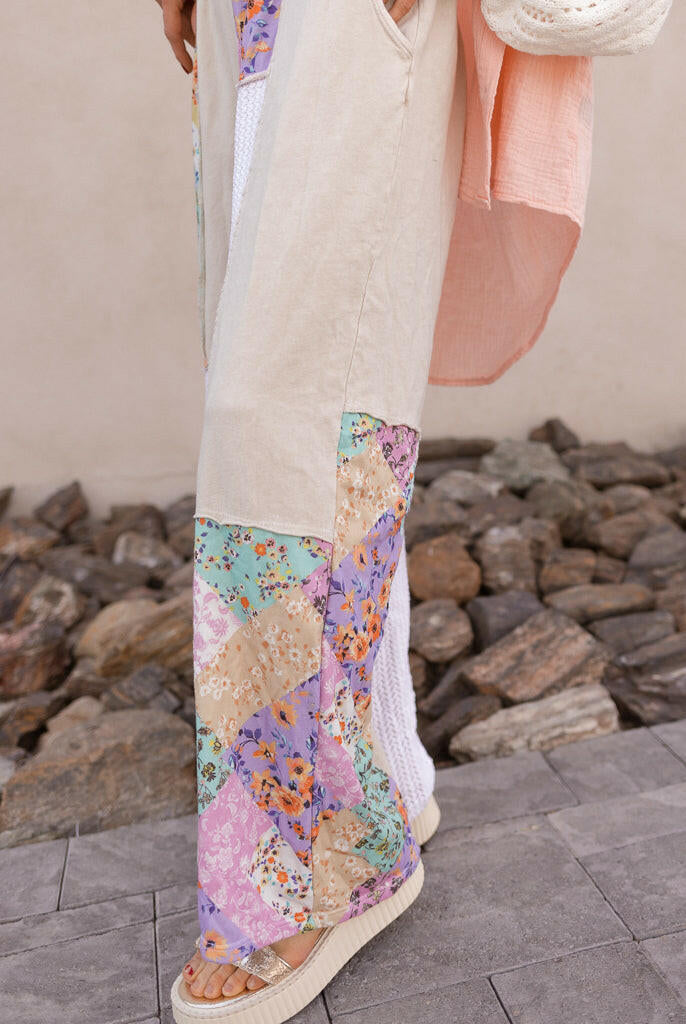 Boho Bliss Patchwork Pants-Bottoms-Krush Kandy, Women's Online Fashion Boutique Located in Phoenix, Arizona (Scottsdale Area)