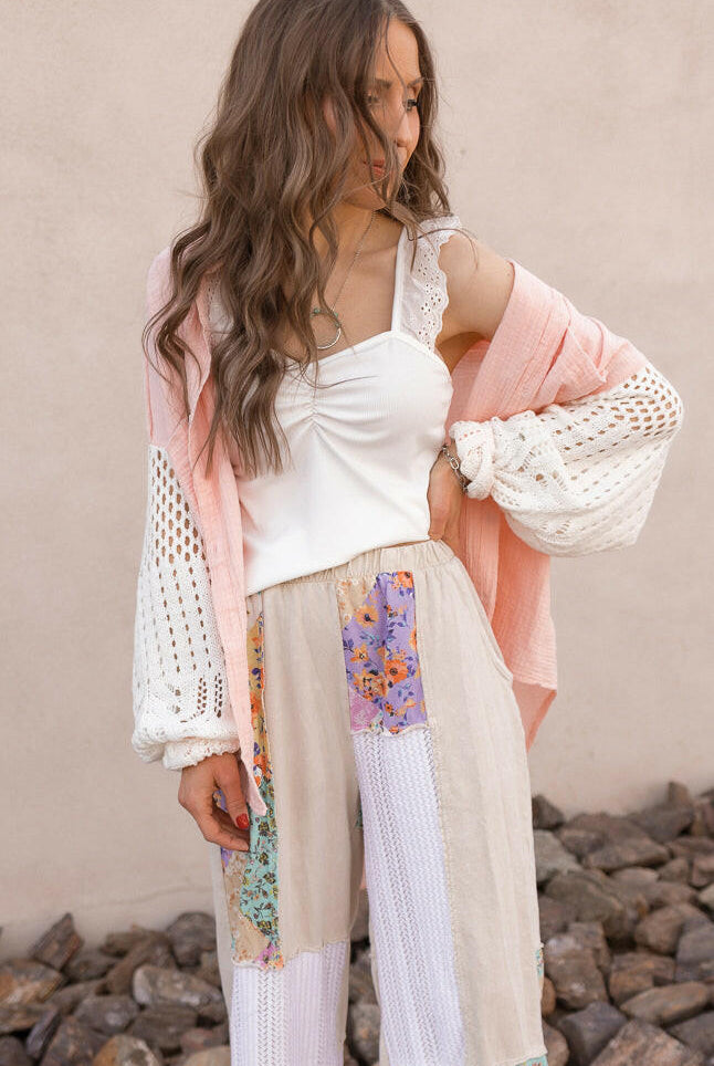 Boho Bliss Patchwork Pants-Bottoms-Krush Kandy, Women's Online Fashion Boutique Located in Phoenix, Arizona (Scottsdale Area)