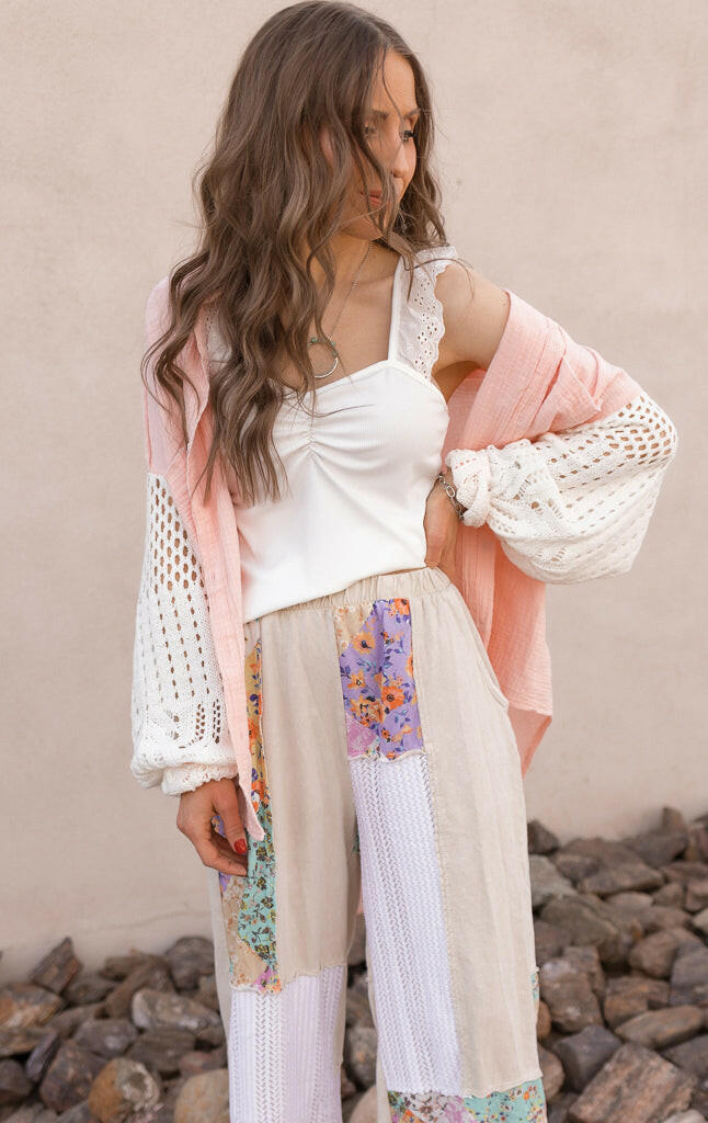 Boho Bliss Patchwork Pants-Bottoms-Krush Kandy, Women's Online Fashion Boutique Located in Phoenix, Arizona (Scottsdale Area)