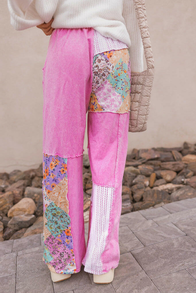 Boho Bliss Patchwork Pants-Bottoms-Krush Kandy, Women's Online Fashion Boutique Located in Phoenix, Arizona (Scottsdale Area)
