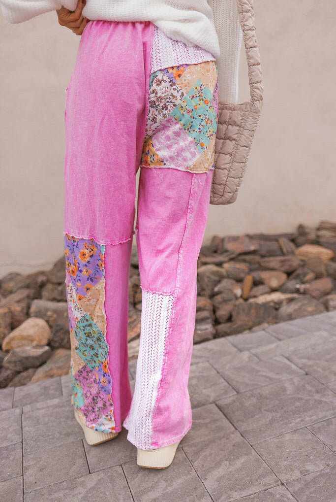 Boho Bliss Patchwork Pants-Bottoms-Krush Kandy, Women's Online Fashion Boutique Located in Phoenix, Arizona (Scottsdale Area)