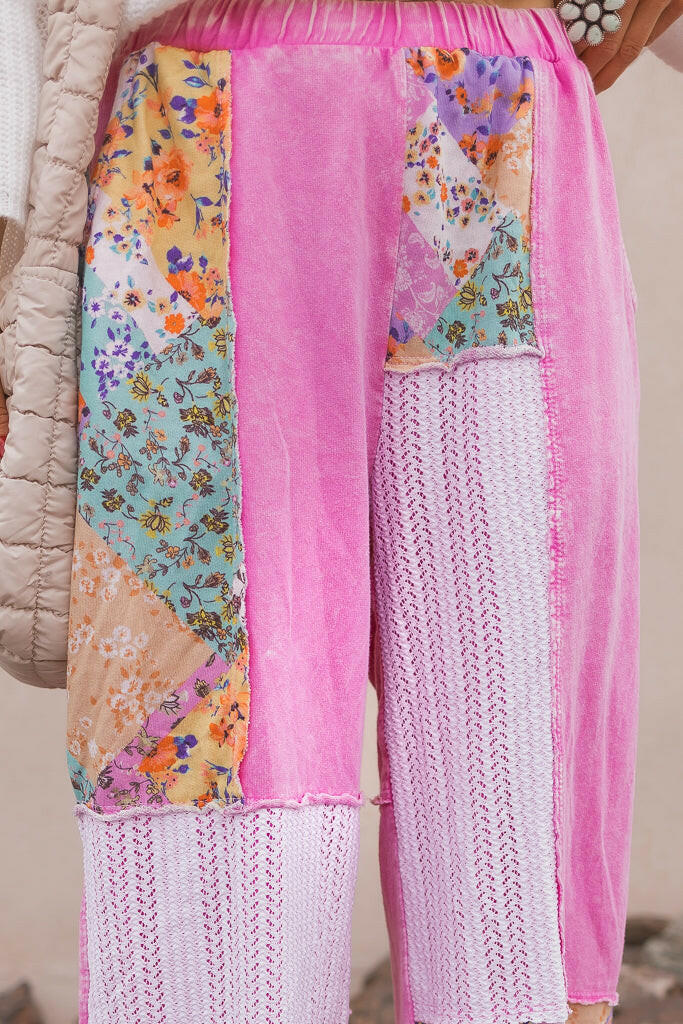 Boho Bliss Patchwork Pants-Bottoms-Krush Kandy, Women's Online Fashion Boutique Located in Phoenix, Arizona (Scottsdale Area)
