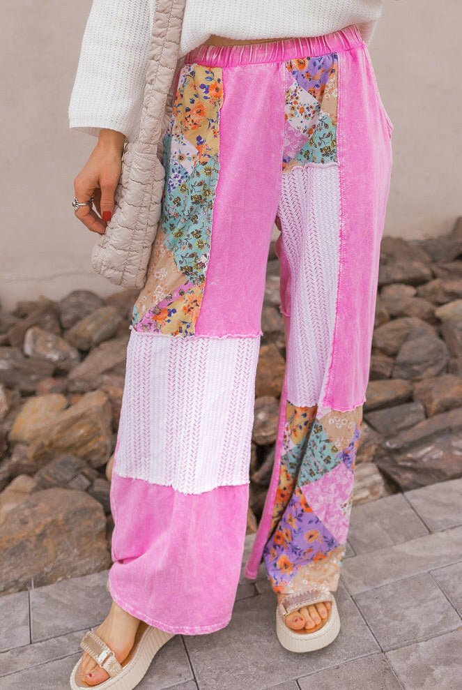 Boho Bliss Patchwork Pants-Bottoms-Krush Kandy, Women's Online Fashion Boutique Located in Phoenix, Arizona (Scottsdale Area)