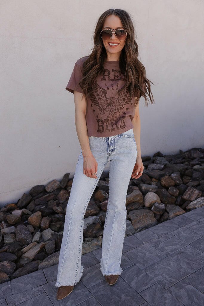 KANCAN Jordan High Rise Raw Hem Flare Jeans (Copy)-Jeans-Krush Kandy, Women's Online Fashion Boutique Located in Phoenix, Arizona (Scottsdale Area)