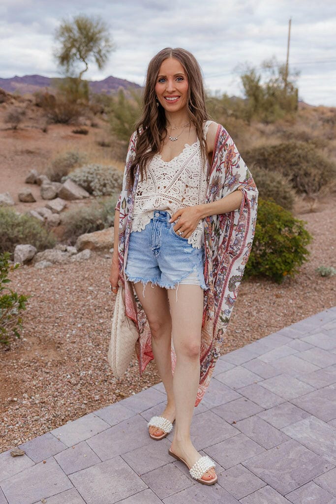 Shalimar Floral Kimono-Kimono-Krush Kandy, Women's Online Fashion Boutique Located in Phoenix, Arizona (Scottsdale Area)