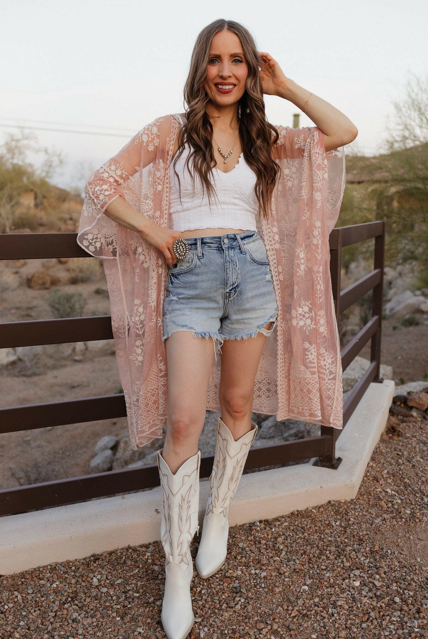 Meadow Bloom Lace Kimono-Kimono-Krush Kandy, Women's Online Fashion Boutique Located in Phoenix, Arizona (Scottsdale Area)