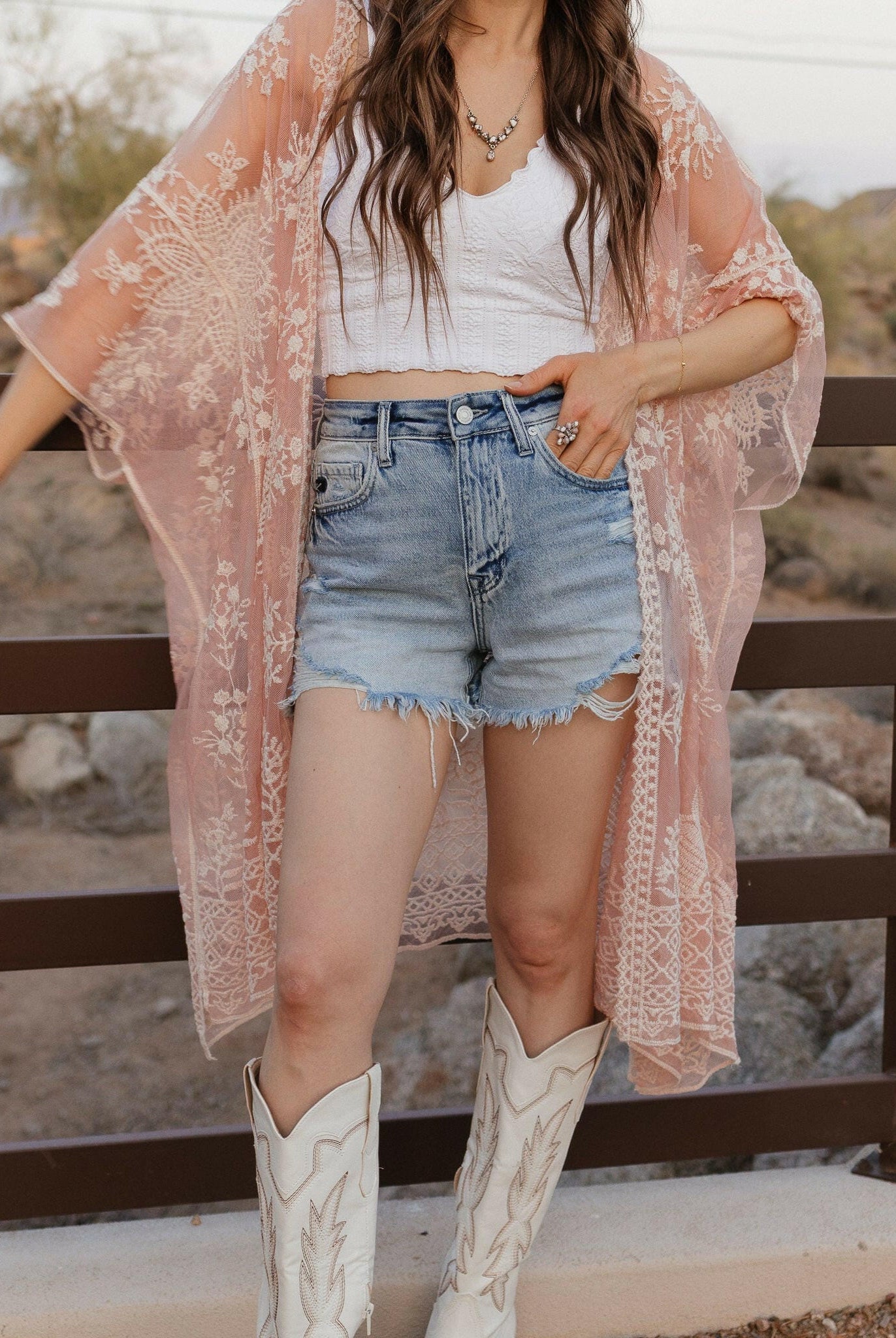Meadow Bloom Lace Kimono-Kimono-Krush Kandy, Women's Online Fashion Boutique Located in Phoenix, Arizona (Scottsdale Area)