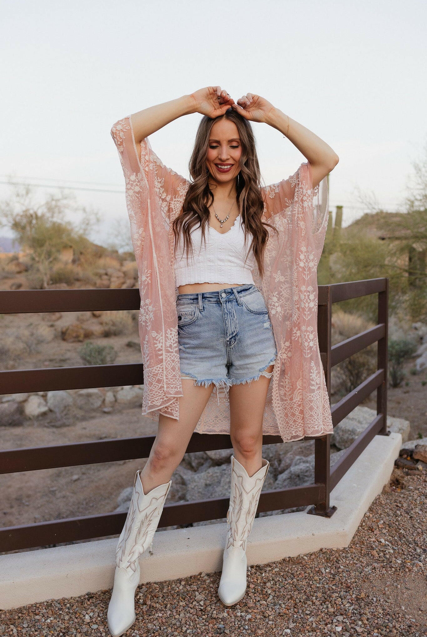 Meadow Bloom Lace Kimono-Kimono-Krush Kandy, Women's Online Fashion Boutique Located in Phoenix, Arizona (Scottsdale Area)