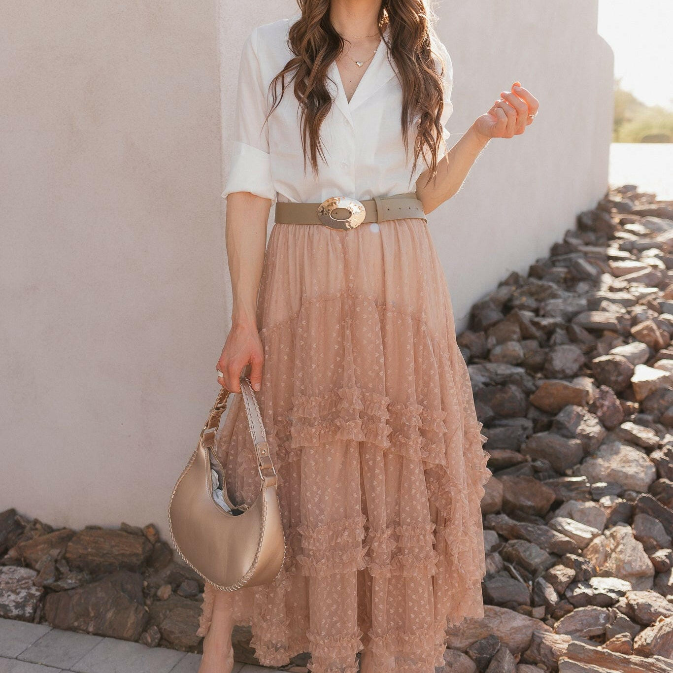Aria Whipstitch Crescent Shoulder Bag-handbags-Krush Kandy, Women's Online Fashion Boutique Located in Phoenix, Arizona (Scottsdale Area)
