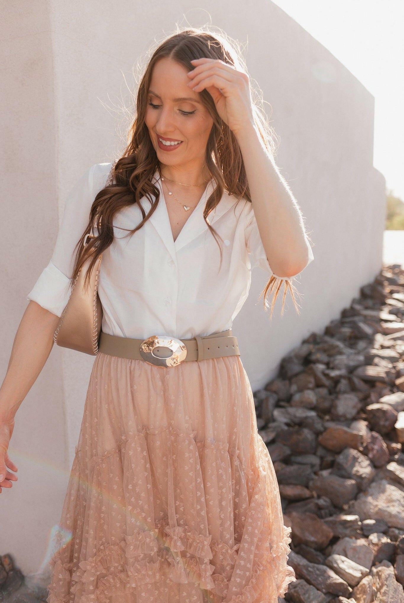 Brighter Days Metal Oval Buckle Belt-Belts-Krush Kandy, Women's Online Fashion Boutique Located in Phoenix, Arizona (Scottsdale Area)