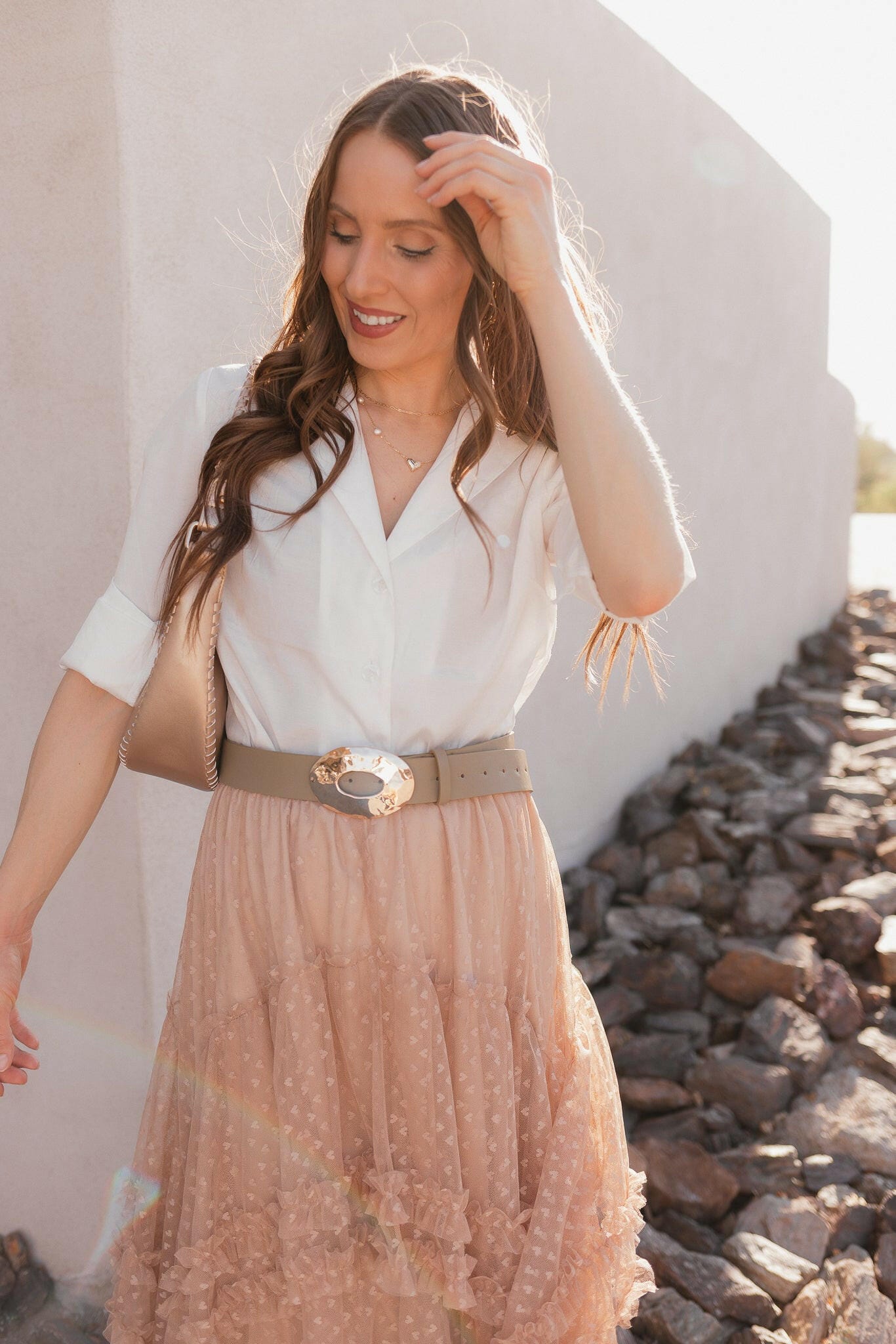 Brighter Days Metal Oval Buckle Belt-Belts-Krush Kandy, Women's Online Fashion Boutique Located in Phoenix, Arizona (Scottsdale Area)